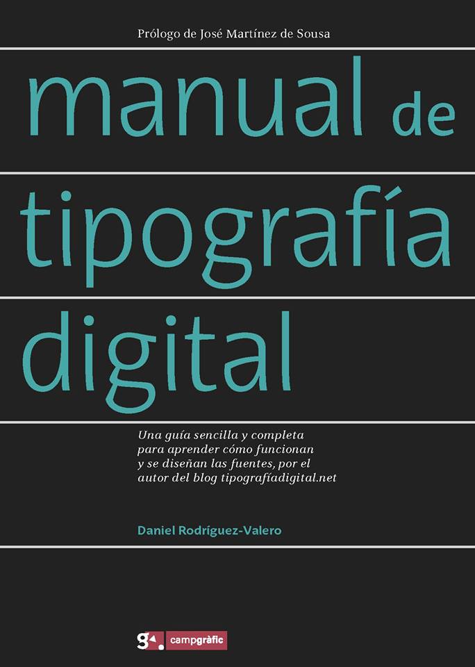 Portada del Manual de Tipografía DIgital, por Daniel Rodríguez-Valero