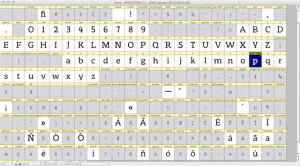 Tipografía EHU Serif, versión inicial
